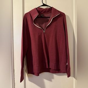 Eddie Bauer 3/4 zip maroon sweatshirt